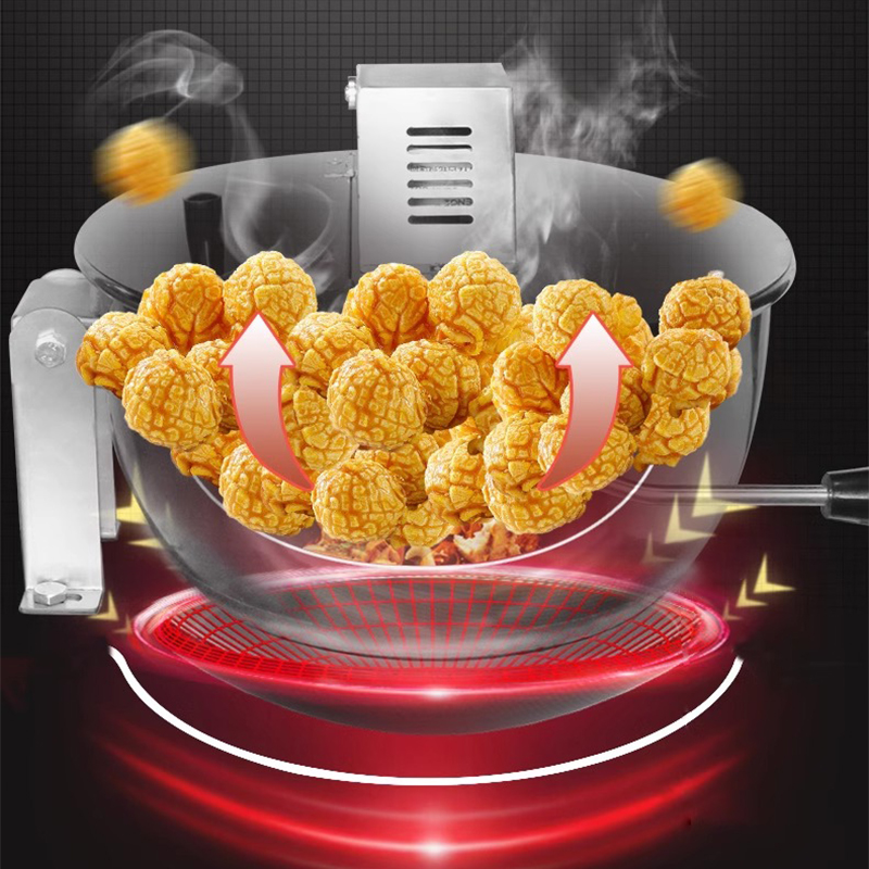Commercial Popcorn Maker 16Oz - 業務用電磁式ポップコーンマシン 1kg/回 大容量 16オンス ポップコーンメーカー 映画館/スナック店用
