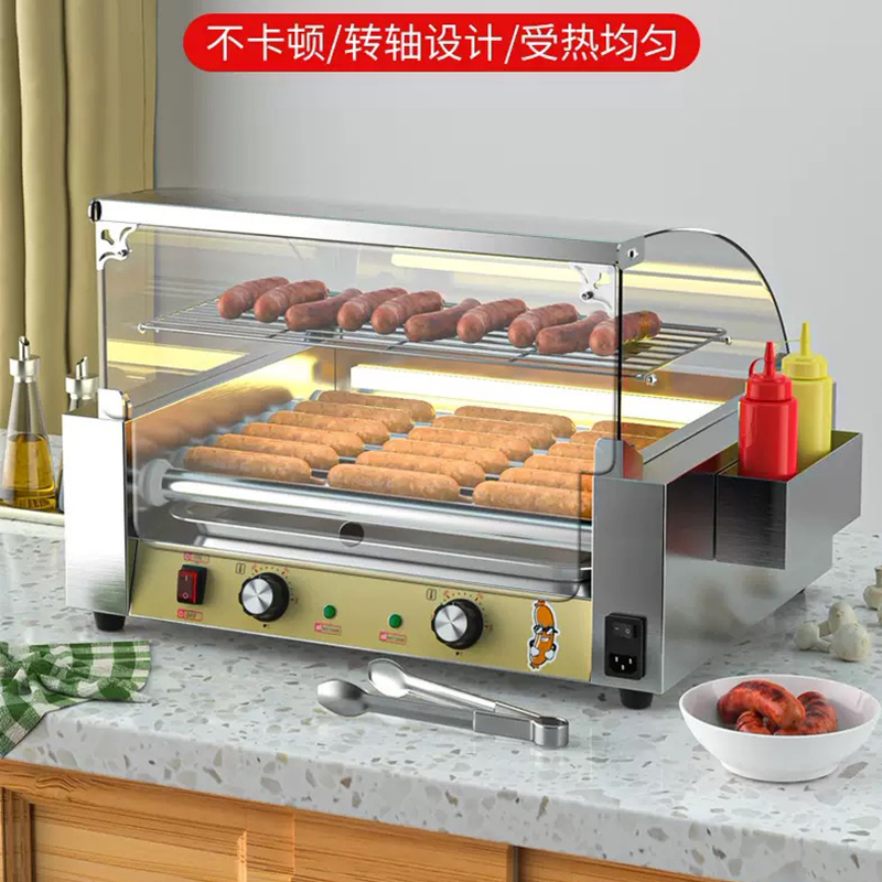 Hot Dog Roller Grill Commercial - 業務用電気ホットドッググリルマシン 5ローラー ステンレス製 高生産性 BBQ キャンプ用
