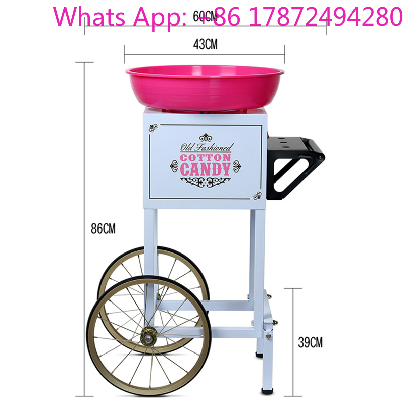 Commercial Cotton Candy Cart - 綿菓子製造機 高出力 業務用 高級電動移動販売カート カラフル綿菓子製造機