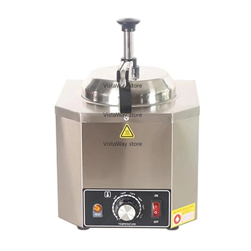 Commercial Nacho Cheese Warmer Dispenser - 業務用ホットファッジウォーマー チーズソースウォーマー ポンプ式ディスペンサー ステンレス製ナチョチーズウォーマー