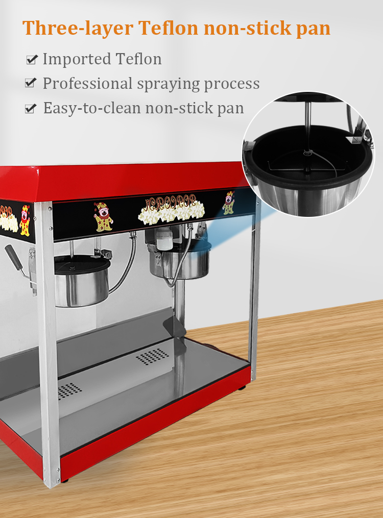 Commercial Popcorn Machine 8Oz Kettle - レッドルーフ業務用8オンスケトルポップコーンマシンメーカー簡単操作電気ポップコーン220V自動カスタマイズ新品