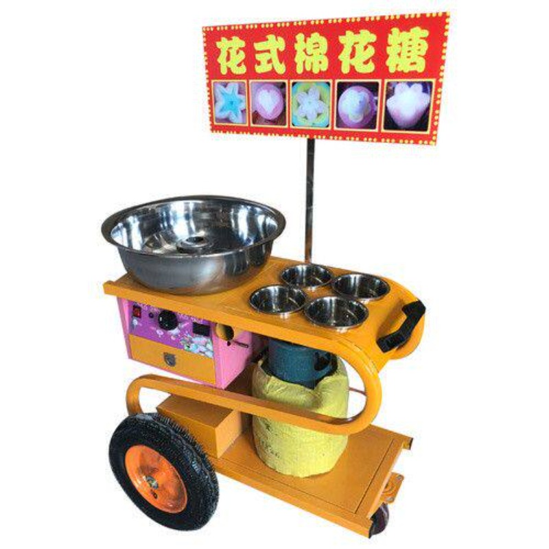 ステンレス製綿菓子販売カート 業務用移動式 フェスティバル・ - Commercial Cotton Candy Cart のレビューと価格