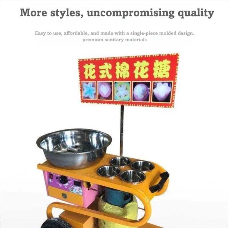 ステンレス製綿菓子販売カート 業務用移動式 フェスティバル・ - Commercial Cotton Candy Cart のレビューと価格