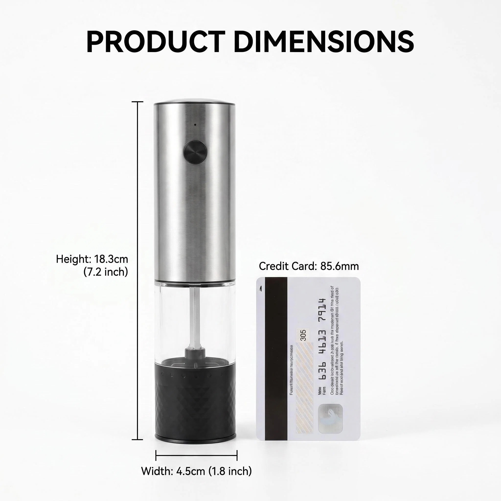 1個/2個入り ミニUSB充電式自動ペッパーミル 粗さ調整可 - Popcorn Seasoning Salt Butter のレビューと価格