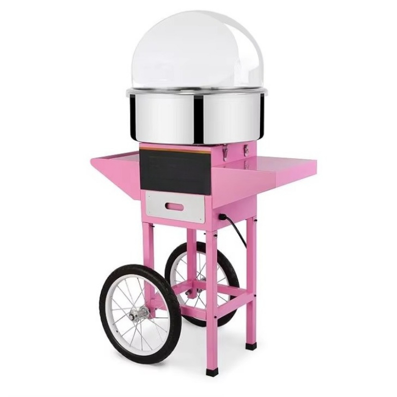 カートブラケット付きの新しい綿菓子機（業務用） - Commercial Cotton Candy Cart のレビューと価格