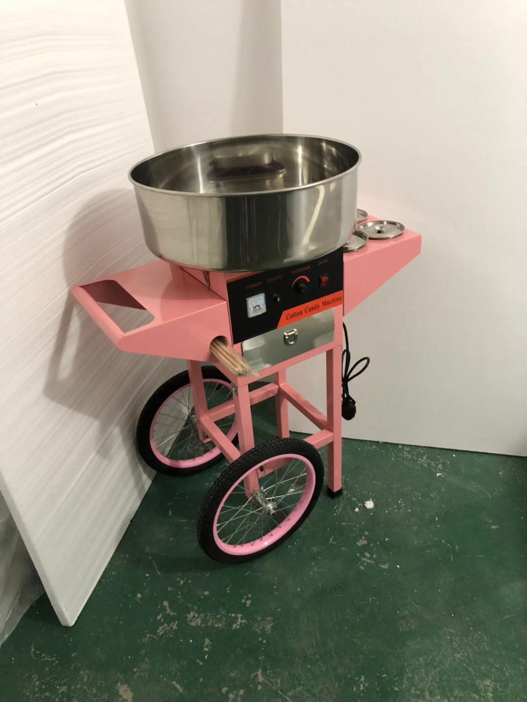 カートブラケット付きの新しい綿菓子機（業務用） - Commercial Cotton Candy Cart のレビューと価格