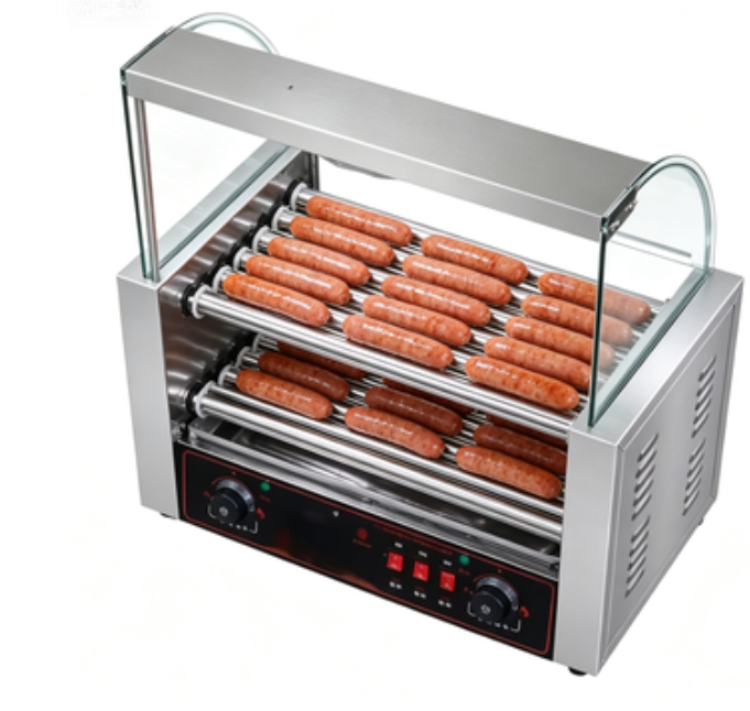 業務用7連ソーセージ焼き機、ステンレス製ホットドッグローラー - Hot Dog Roller Grill Commercial のレビューと価格