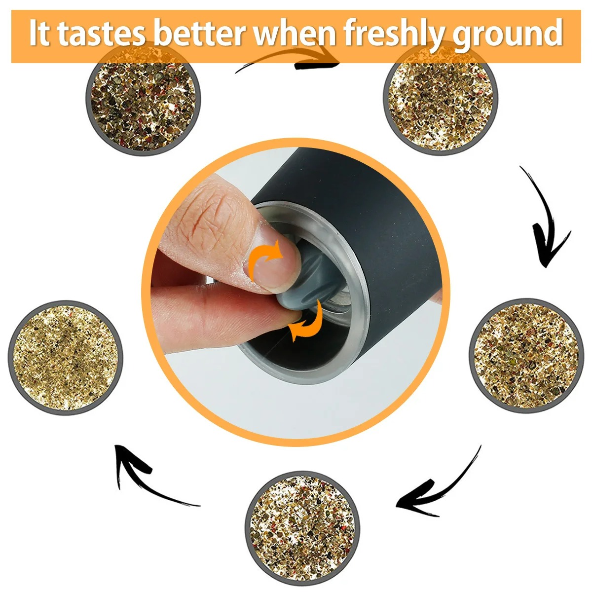 電気ペッパーグラインダーステンレス鋼自動重力シェーカー塩コシ - Popcorn Seasoning Salt Butter のレビューと価格