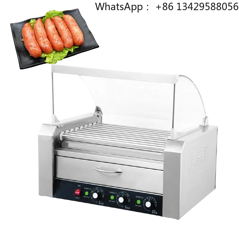 業務用11スティックステンレス製ホットドッグマシン、バンズウ - Hot Dog Roller Grill Commercial のレビューと価格
