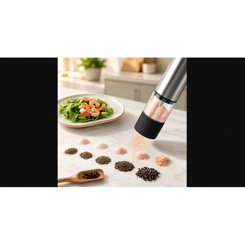 USB充電式電動塩コショウミル。粗さを調整できる自動式で、ご - Popcorn Seasoning Salt Butter のレビューと価格