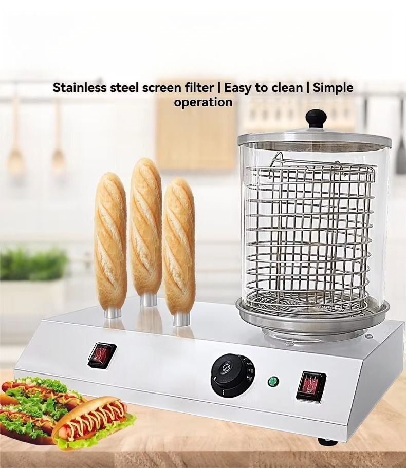 ステンレス製ホットドッグローラーグリル機（バンズウォーマー付 - Hot Dog Roller Grill Commercial のレビューと価格