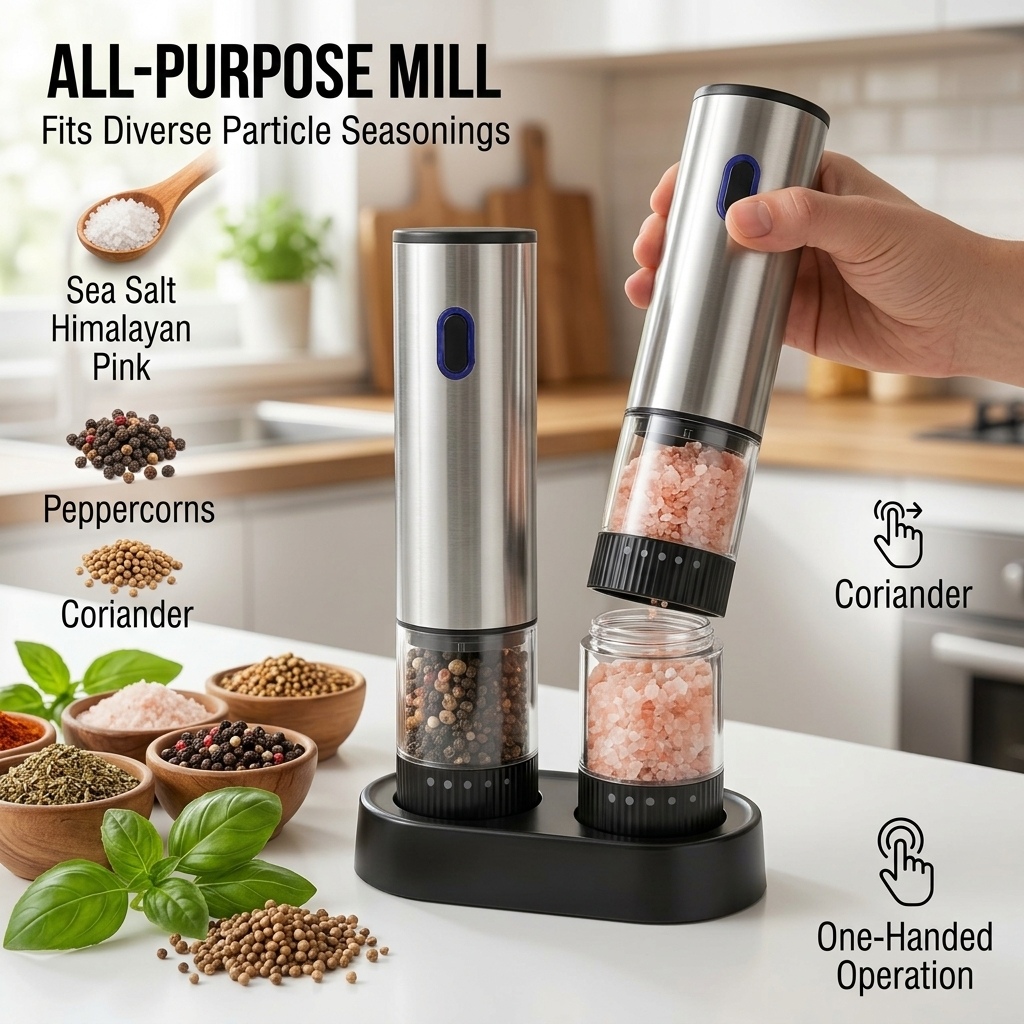 電動塩コショウミル、自動充電式、粗さ調整可能、キッチン家電 - Popcorn Seasoning Salt Butter のレビューと価格