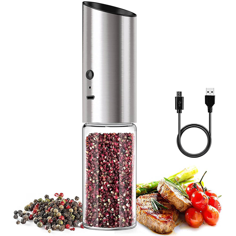 電気ソルトアンドペッパーグラインダーセット USB 充電式電 - Popcorn Seasoning Salt Butter のレビューと価格