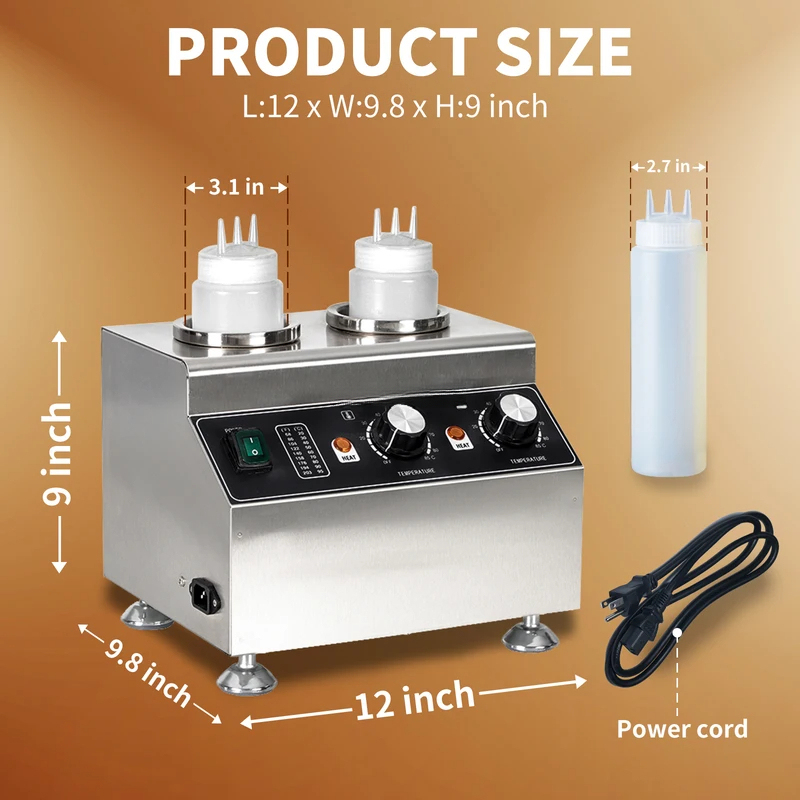 110/220V業務用ナチョス2ボトル電気チーズステンレス鋼 - Commercial Nacho Cheese Warmer Dispenser のレビューと価格