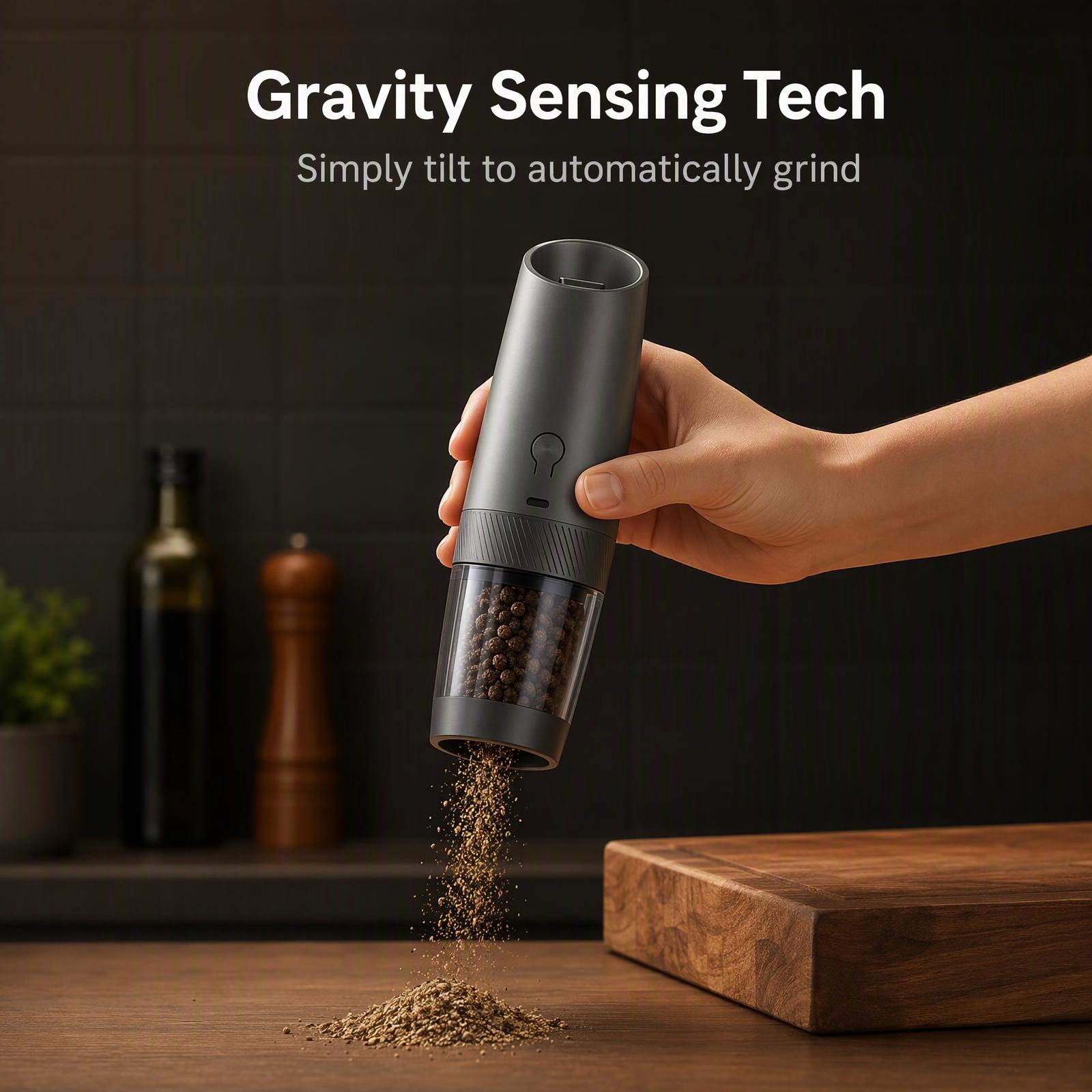 電動式自動重力感知塩コショウミルセット。Type-C充電式。 - Popcorn Seasoning Salt Butter のレビューと価格