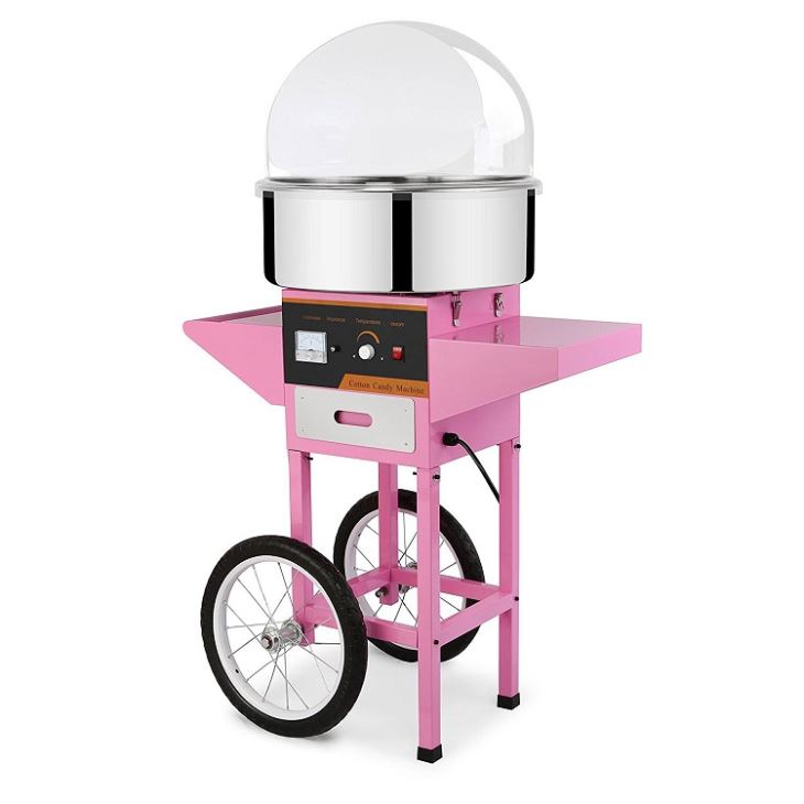工場直送の業務用綿菓子機。カート付き、電動式。軽量でカスタマ - Commercial Cotton Candy Cart のレビューと価格