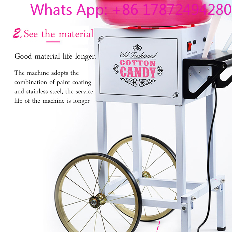 綿菓子製造機 高出力 業務用 高級電動移動販売カート カラフ - Commercial Cotton Candy Cart のレビューと価格