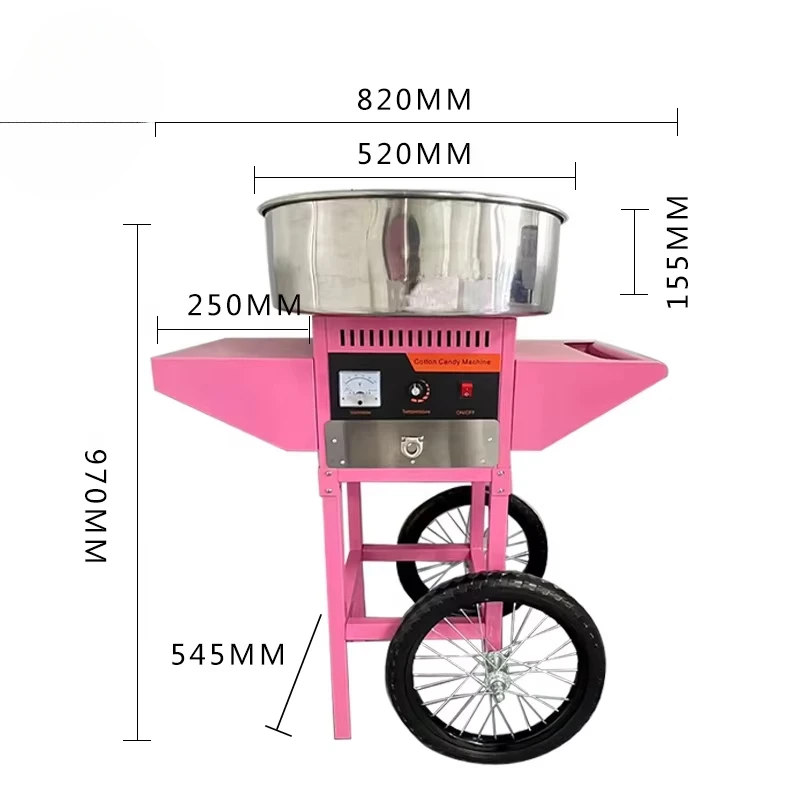 大型カート式綿菓子製造機（業務用自動綿菓子機） - Commercial Cotton Candy Cart のレビューと価格