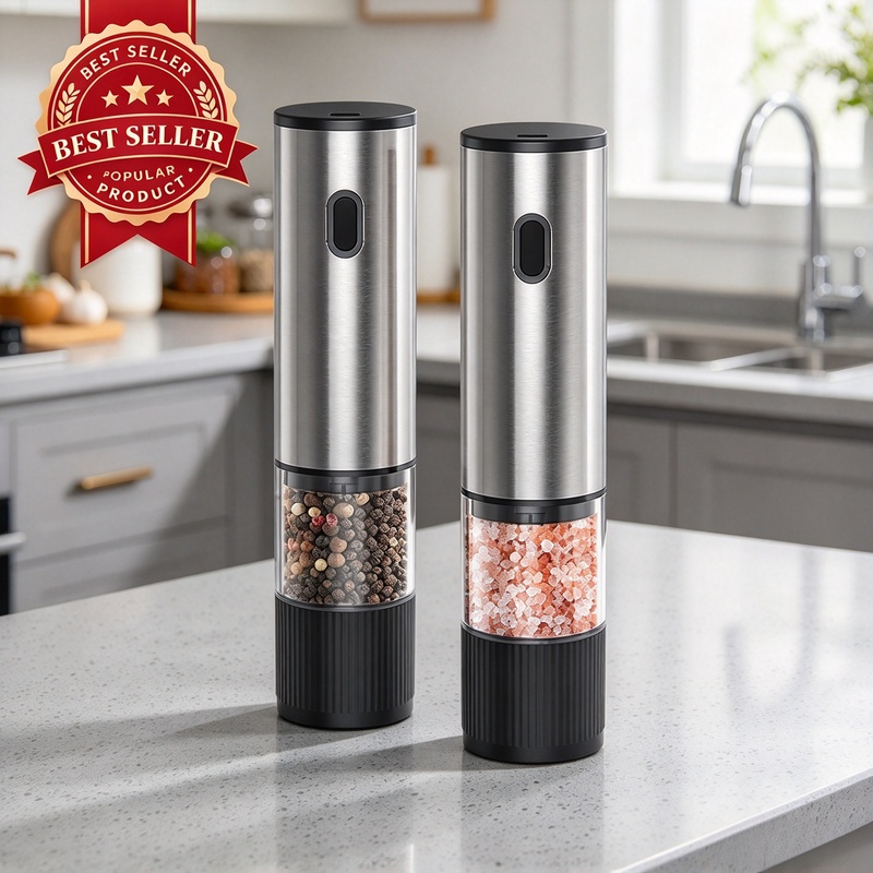 電動塩コショウミル USB充電式 自動スパイスミル 粗さ調整 - Popcorn Seasoning Salt Butter のレビューと価格