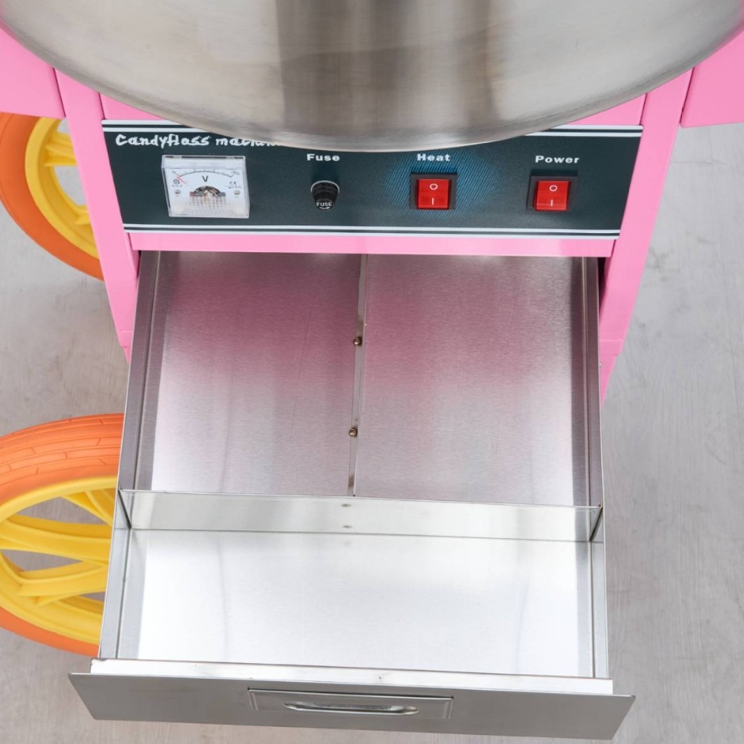 移動販売に最適な、業務用電気式綿菓子製造機。 - Commercial Cotton Candy Cart のレビューと価格